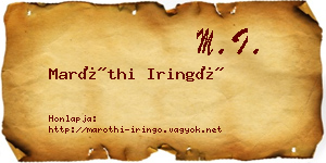 Maróthi Iringó névjegykártya